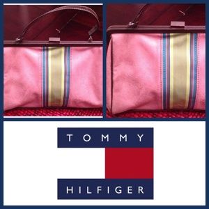 Pink Suede-ish 90's Tommy Hilfiger clasp purse